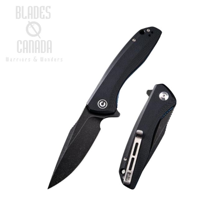 CIVIVI Baklash Flipper Folding Knife, G10 Black, 801H