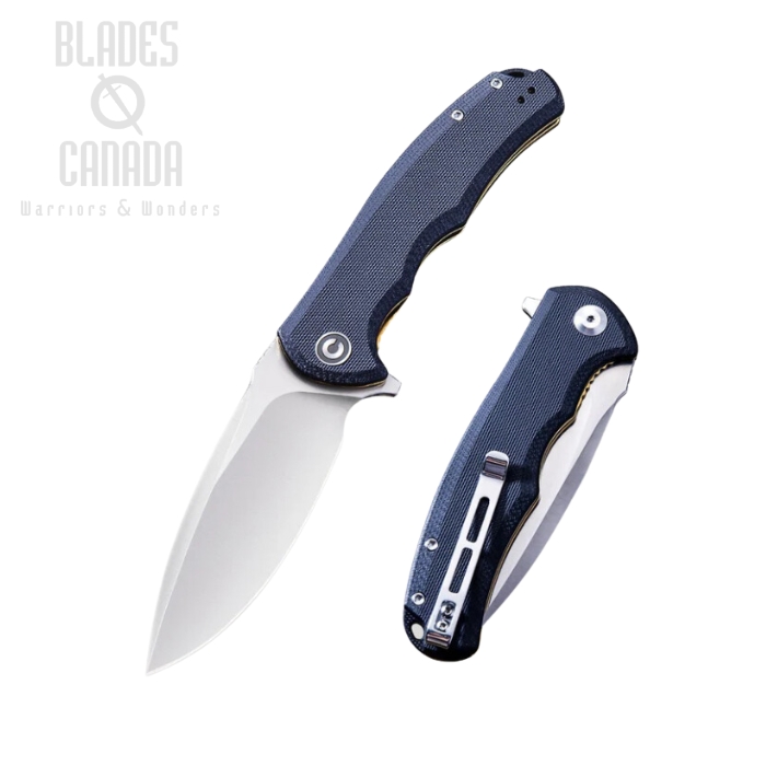 CIVIVI Praxis Flipper Folding Knife, G10 Black, C803C