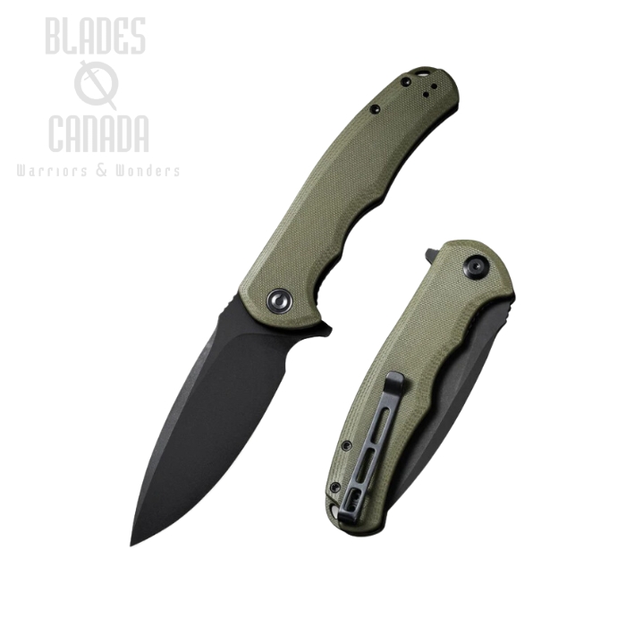 CIVIVI Praxis Flipper Folding Knife, G10 Green, 803F