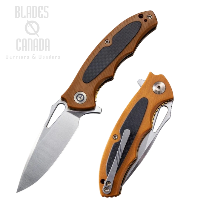 CIVIVI Shard Flipper Folding Knife, D2, G10 Brown, 806B