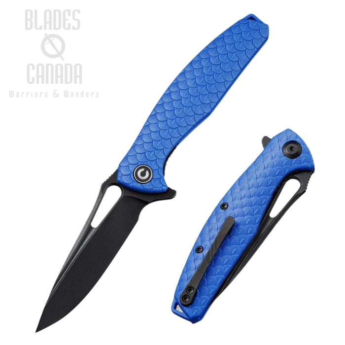 CIVIVI Wyvern Flipper Folding Knife, D2, FRN Blue, 902H