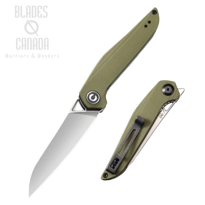 CIVIVI McKenna Flipper Folding Knife, D2, G10 Green, 905B