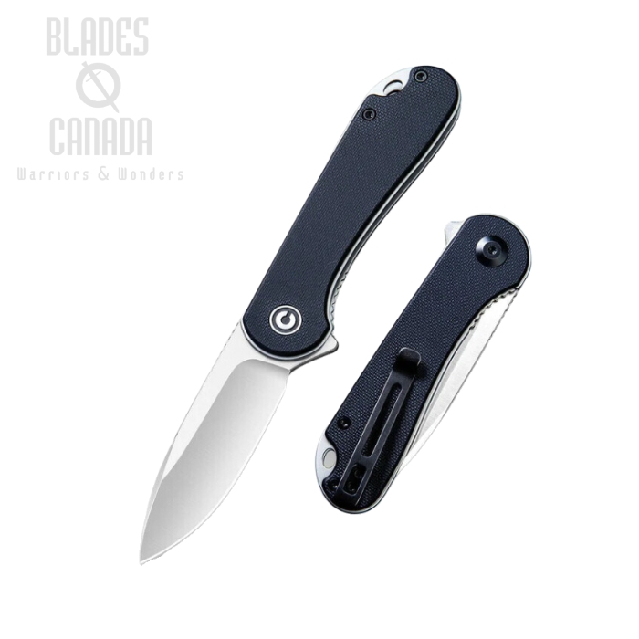 CIVIVI Elementum Flipper Folding Knife, D2, G10 Black, 907A