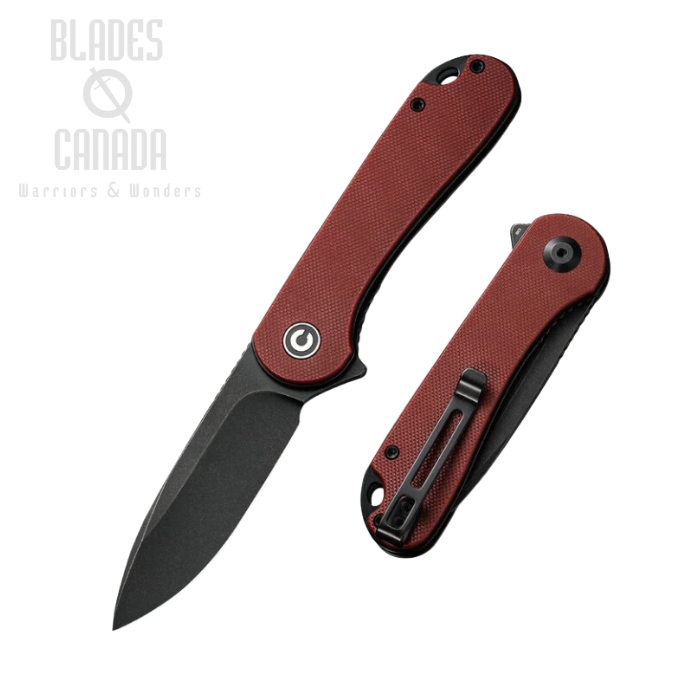 CIVIVI Elementum Flipper Folding Knife, D2 SW, G10 Burgundy, 907A-1