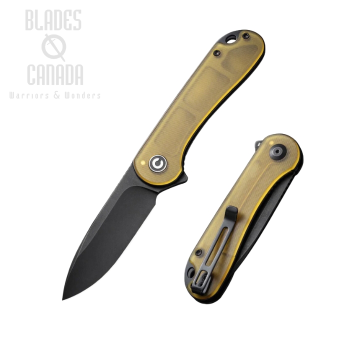 CIVIVI Elementum Flipper Folding Knife, D2 Black, Ultem Handle, C907A-5