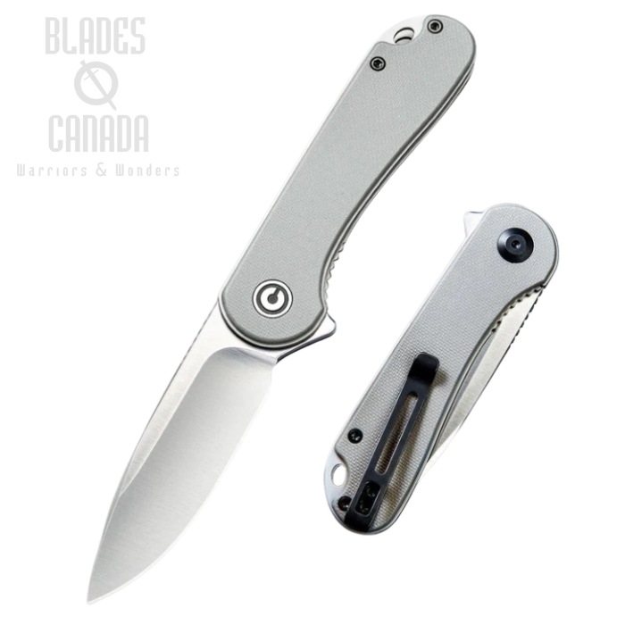 CIVIVI Elementum Flipper Folding Knife, D2, G10 Grey, 907B