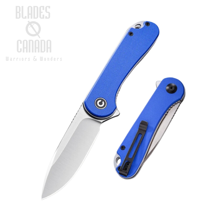 CIVIVI Elementum Flipper Folding Knife, D2, G10 Blue, 907F