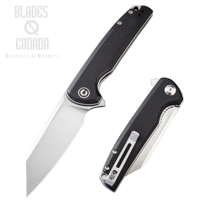 CIVIVI Brigand Flipper Folding Knife, D2, G10 Black, 909C