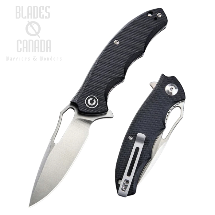 CIVIVI Little Friend Flipper Folding Knife, D2, G10 Black, 910C