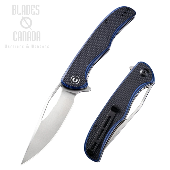 CIVIVI Shredder Flipper Folding Knife, D2, G10 Black/Blue, 912A