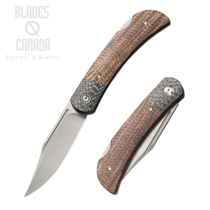 CIVIVI Rustic Gent Folding Knife, D2, Micarta w/CF Inlay, 914E