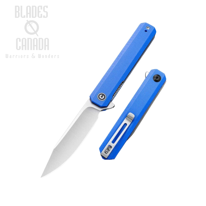 CIVIVI Chronic Flipper Folding Knife, G10 Blue, 917B