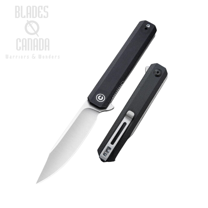 CIVIVI Chronic Flipper Folding Knife, G10 Black, C917C