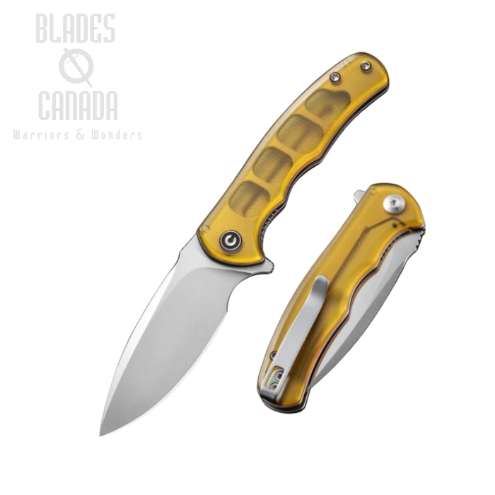 CIVIVI Mini Praxis Flipper Folding Knife, D2 Satin, Ultem, C18026C-4