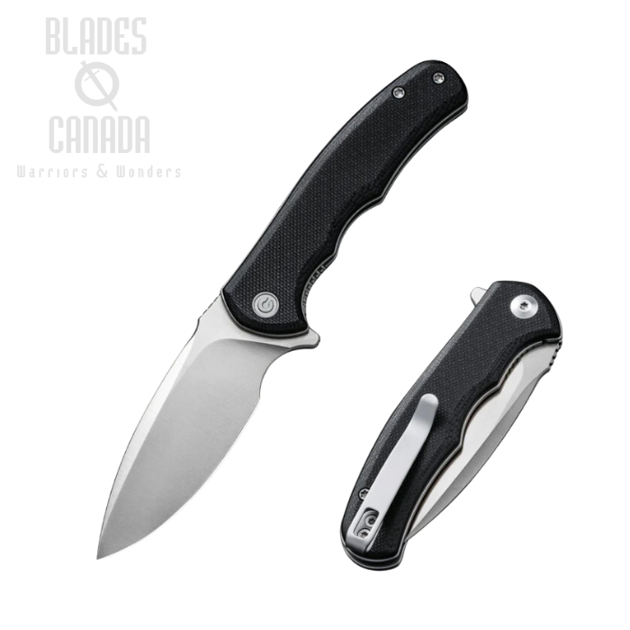 CIVIVI Mini Praxis Flipper Folding Knife, D2 Steel, G10 Black, C18026C-2