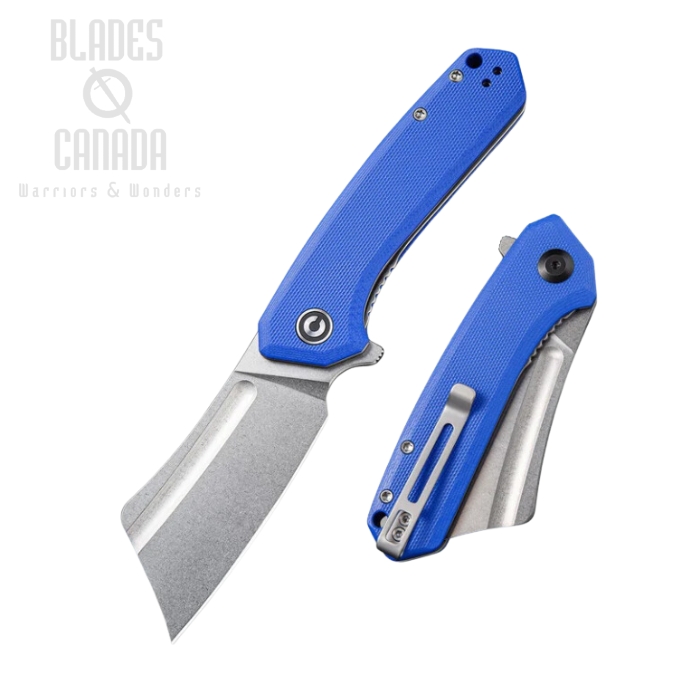 CIVIVI Mini Bullmastiff Flipper Folding Knife, G10 Blue, 2004B