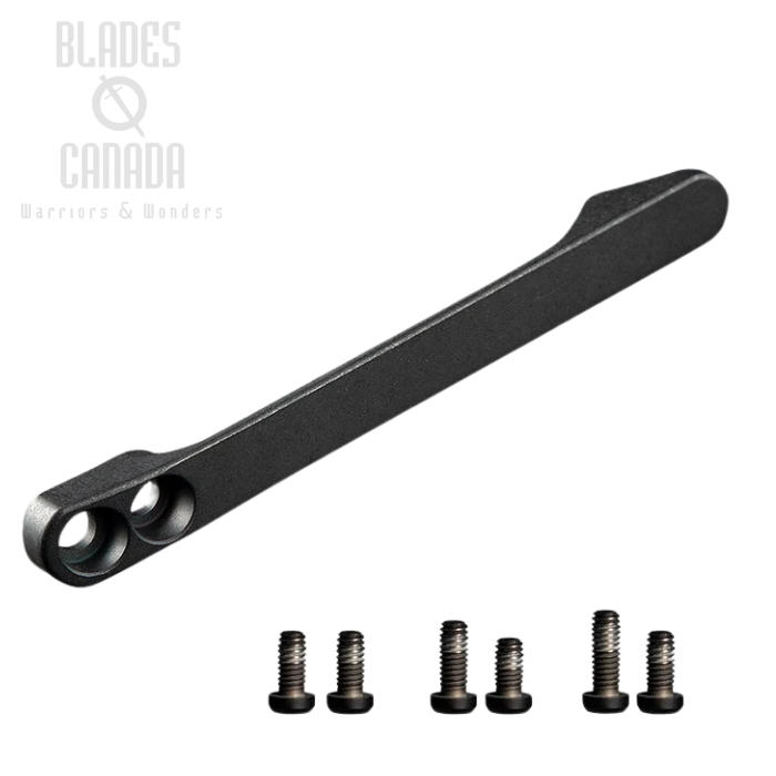 CIVIVI Titanium Black Pocket Clip, 6 Piece Screws, T001D