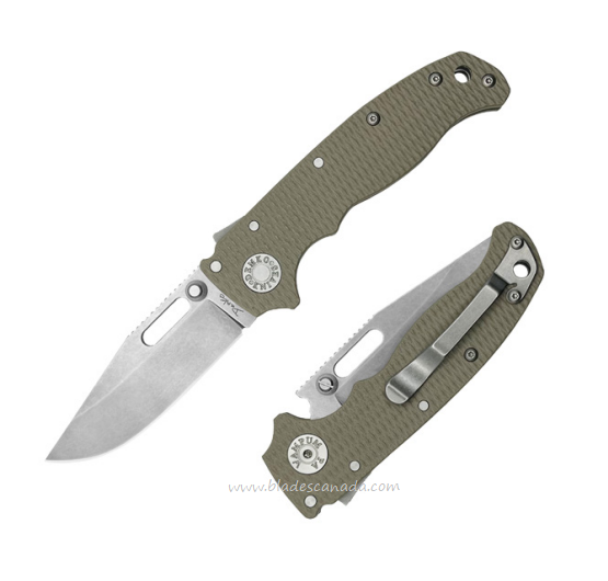 Demko AD20.5 Shark-Lock Folding Knife, S35VN SW Clip Point, G10 Coyote Tan