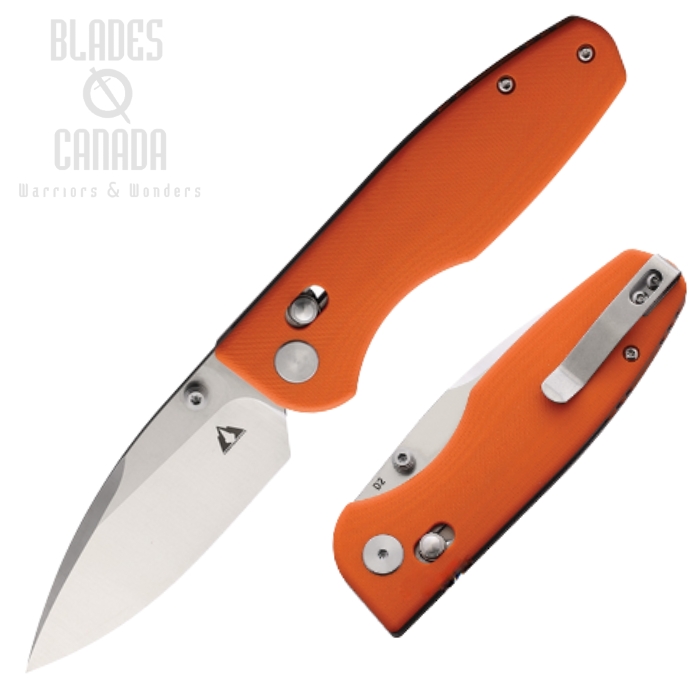 CMB Made Predator Folding Knife, D2 Satin, G10 Orange, CMB08GW