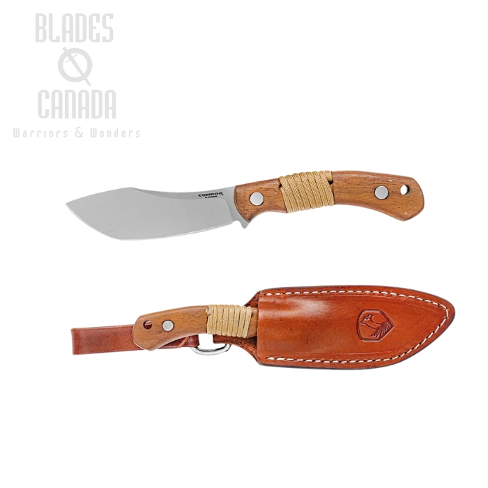 Condor Mountaineer Trail Knife, 440C, Walnut, Leather Sheath, CTK120-4.12-4C