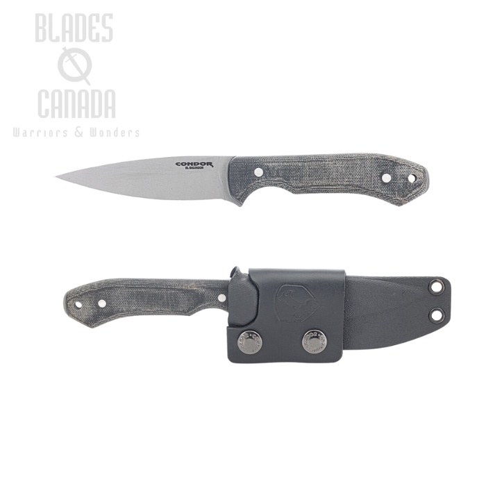 Condor K-Night Fixed Knife, Sandvik, Micarta, Kydex Sheath, CTK1836-42MSK