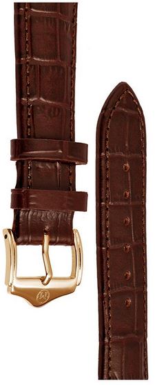 Melbourne Leather Brown Croc Grain Watch Strap - 22mm