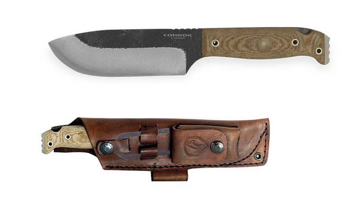Condor Selknam Fixed Blade Knife, 1075 Carbon, Leather Sheath, CTK3921-5.1HC - Click Image to Close