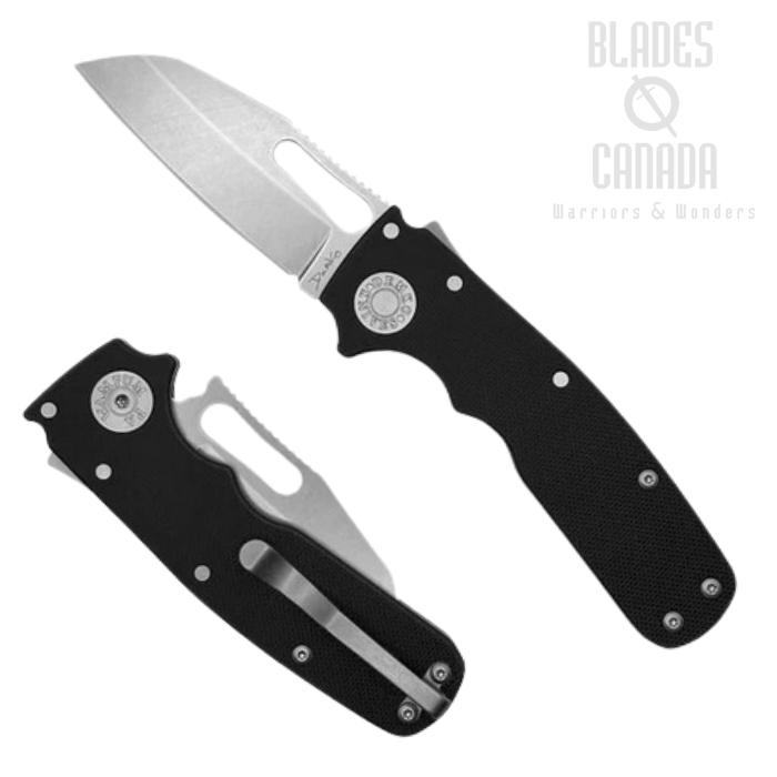 Demko Shark Cub Shark Lock Folding Knife, CPM 20CV Shark Foot, G10 Black Peel Ply, SC-20CV-BLKG10-SF