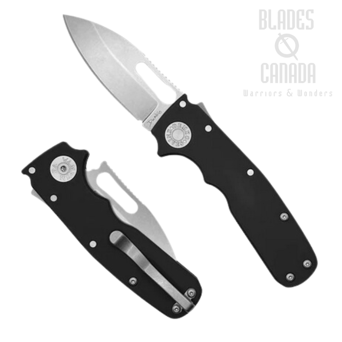 Demko Shark Cub Shark Lock Folding Knife, 20CV Slicer Shark, Aluminum Black, 096995