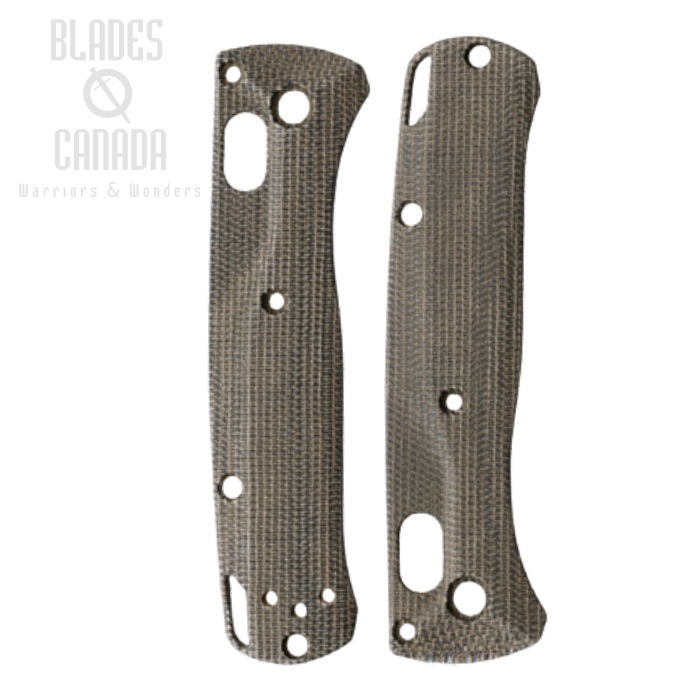 Flytanium Benchmade Mini Bugout Scales, Crossfade Micarta Canvas Green, FLY887 Flytanium Benchmade Mini Bugout Scales, Crossfade Micarta Canvas Green, FLY887