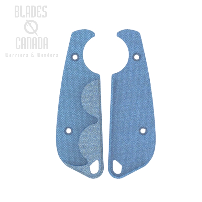 Flytanium CRKT Minimalist Micarta Flex Scales, Blue Canvas, FLY1100BL