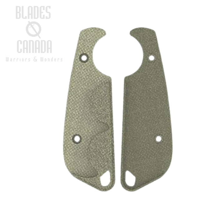 Flytanium CRKT Minimalist Micarta Flex Scales, Green Canvas, FLY1101