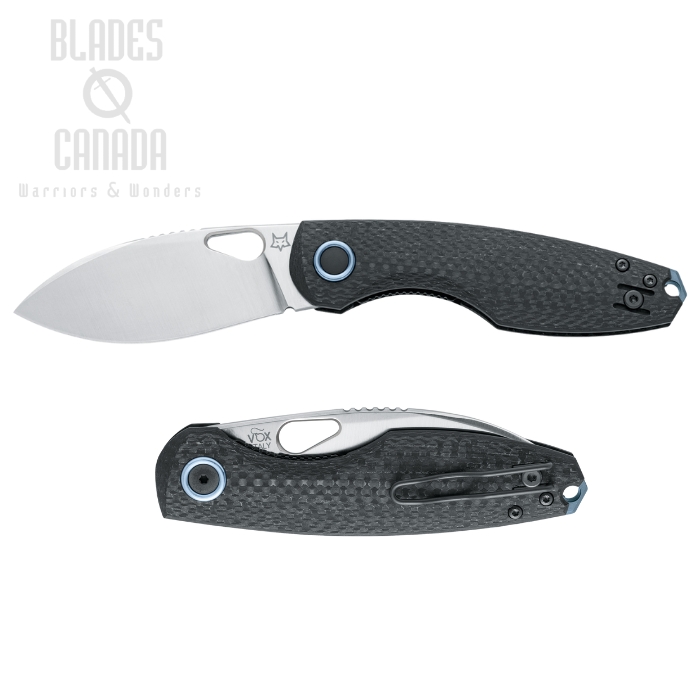 Fox Italy Chilin Folding Knife, M398, 3K Carbon Fiber, FX-530 CF