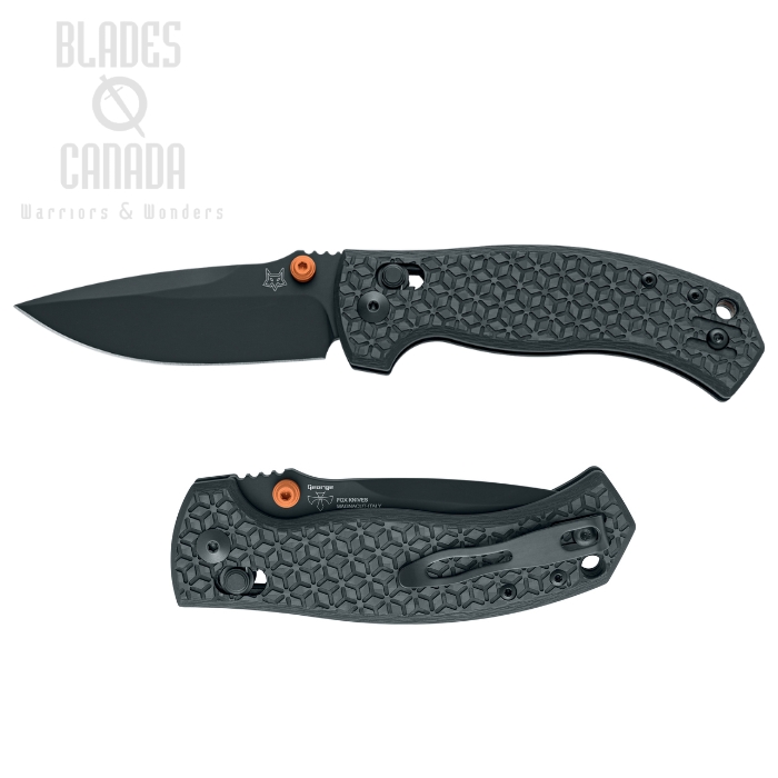 Fox Italy Anzu Folding Knife, MagnaCut Black, 3K Carbon Fiber, FX-560 CFOR