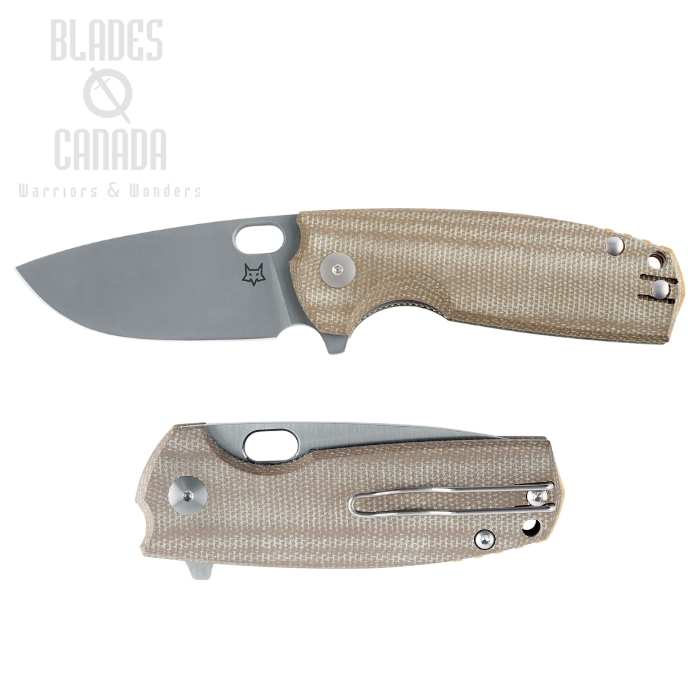 Fox Italy Core Flipper Knife, Elmax, Micarta Natural, FX-604 MN