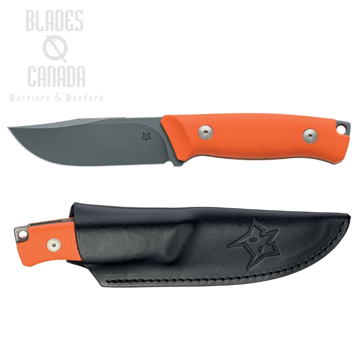 Fox Italy Rifle Receiver Fixed Knife, Becut Acid SW, G10 Orange, FX-662 OR