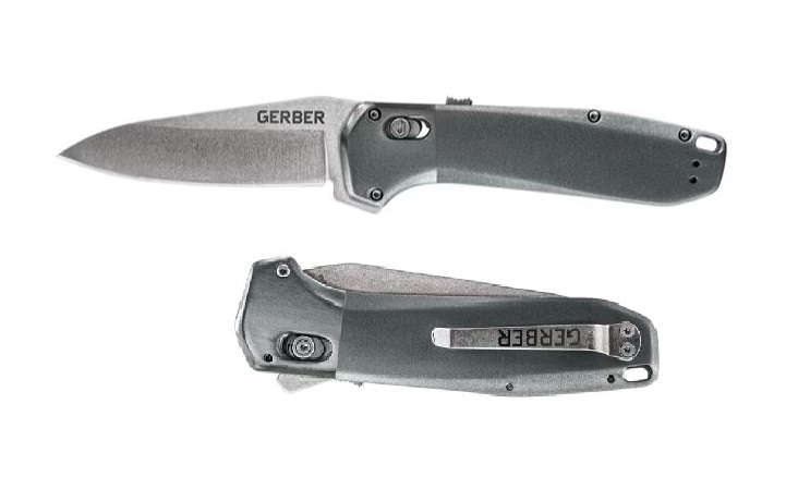 Gerber Highbrow Flipper Folding Knife, Assisted Opening, Aluminum Grey, 1637