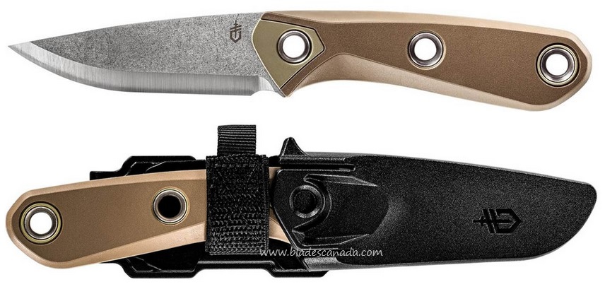 Gerber Principle Fixed Blade Knife, 420HC SW, Coyote Brown Handle, G1657