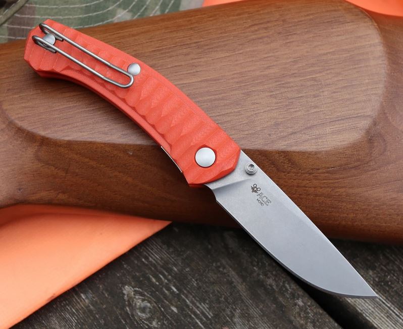 GiantMouse ACE Iona Folding Knife, M390, G10 Orange, GMIONAG10OR - Click Image to Close