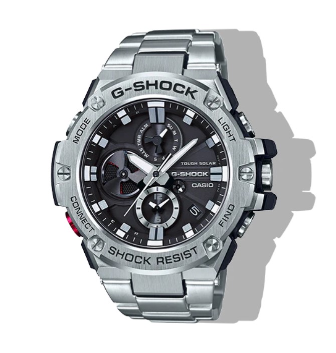 G-Shock GSTB100D-1A G-Steel Watch with Stainless Steel Band