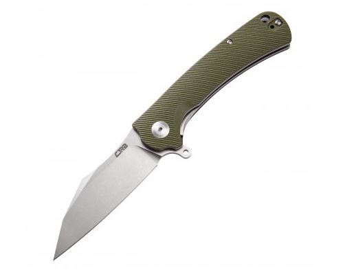 CJRB Talla Curve Flipper Folding Knife, D2, Green G-10, J1901GNC