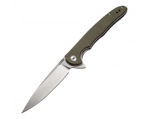 CJRB Briar Flipper Folding Knife, D2, Green G10, J1902GNF