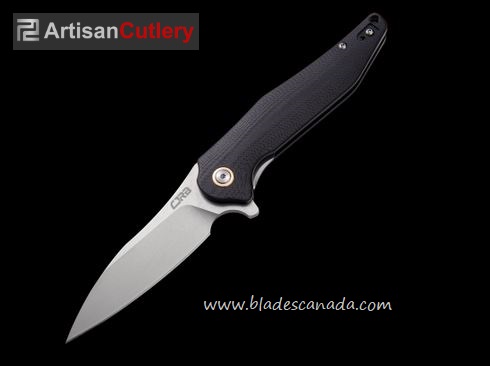 CJRB Agave Flipper Folding Knife, D2, Aluminum/G10 Black, J1911-BKC - Click Image to Close