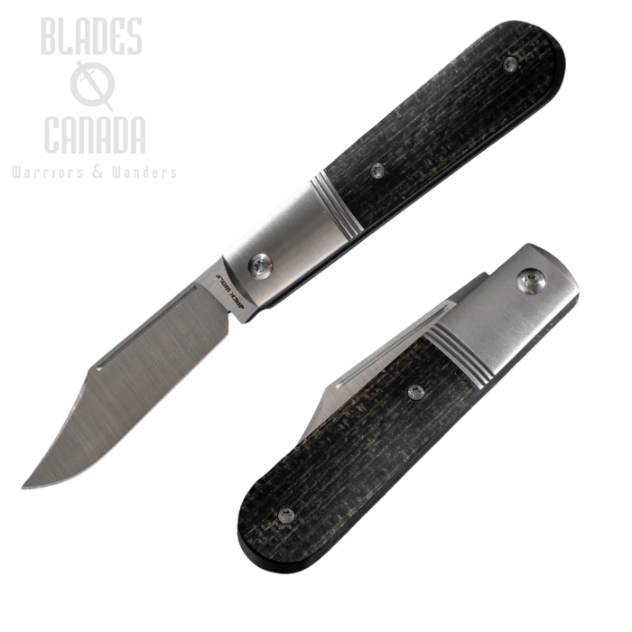 (Pre-Purchase) Jack Wolf Big Bro Jack Folding Knife, Sandvik, Burlap Micarta Black, BIGBR-02-BLK-BUR-MIC