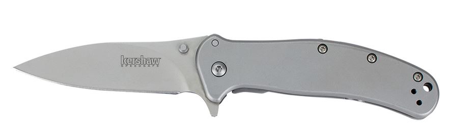 Kershaw Zing Flipper Folding Knife, Assisted Opening, Stainless Handle, K1730SS