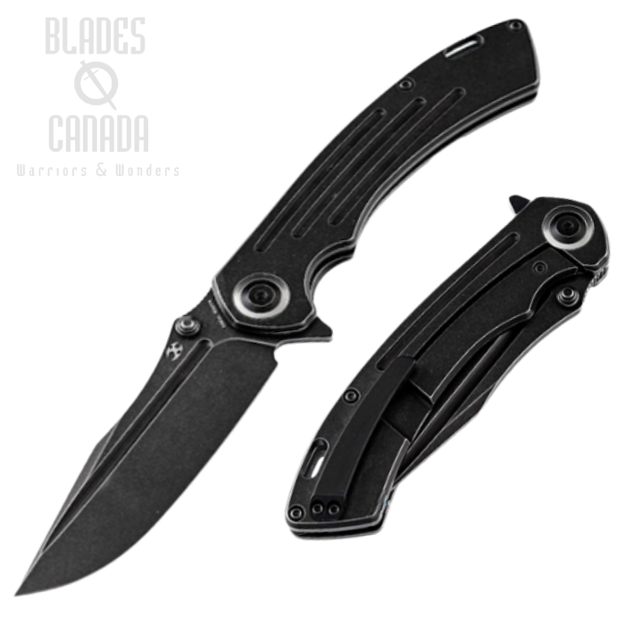 Kansept Pretatout Flipper Framelock Knife, CPM S35VN Black Clip Point, Titanium Black, K1032A1 (image for) Kansept Pretatout Flipper Framelock Knife, CPM S35VN Black Clip Point, Titanium Black, K1032A1