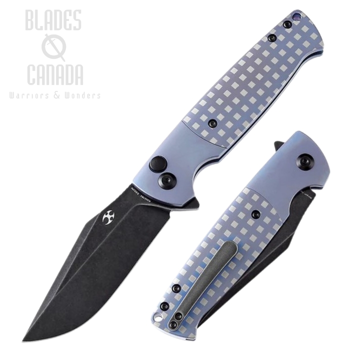 Kansept Shikari SBL Button Lock Flipper Folding Knife, CPM-S35VN, Titanium, K2027B2 (image for) Kansept Shikari SBL Button Lock Flipper Folding Knife, CPM-S35VN, Titanium, K2027B2