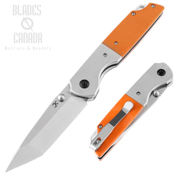 Kansept Warrior Folding Knife, D2 SW, Aluminum/G10 Orange, T1005T3 (image for) Kansept Warrior Folding Knife, D2 SW, Aluminum/G10 Orange, T1005T3