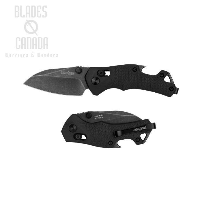 Kershaw Craze Folding Knife with Bottle Opener, Blackwash, GRN Black, K8337