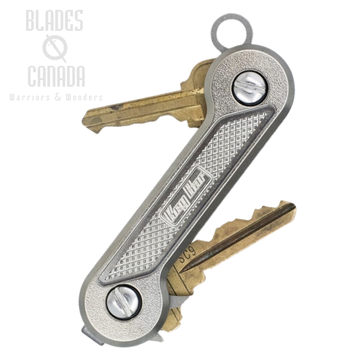 KeyBar Titanium Crosshatch Chrome with Satin Clip (image for) KeyBar Titanium Crosshatch Chrome with Satin Clip
